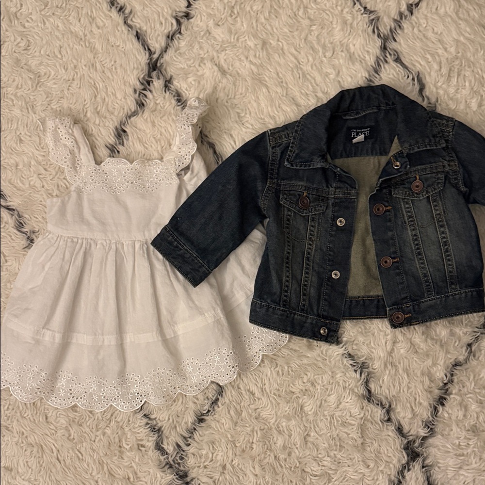 The Children’s Place 6-9mo Jean Jacket and Linen Dress